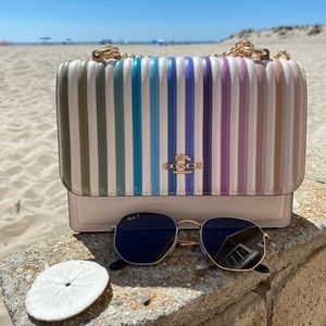 coach “klare” crossbody in rainbow